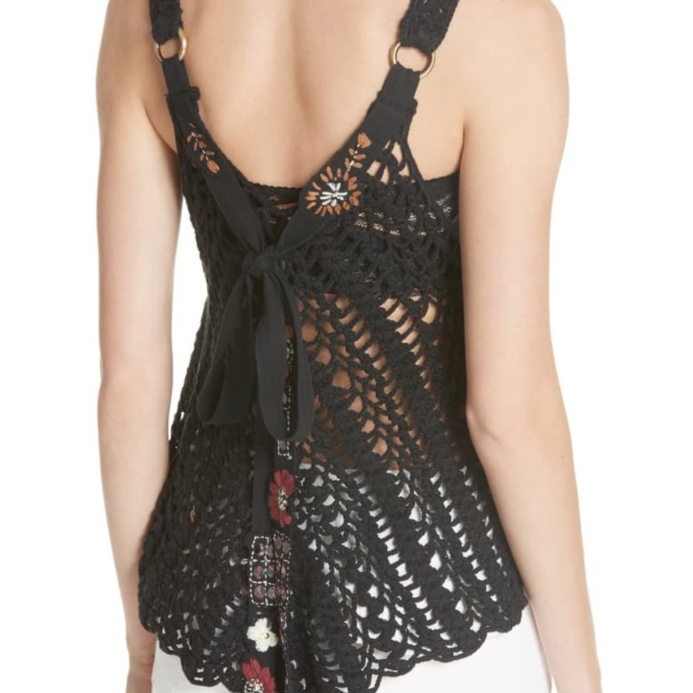 SOLD! Free People Last Rose Embroidered Tank - Picture 3 of 6